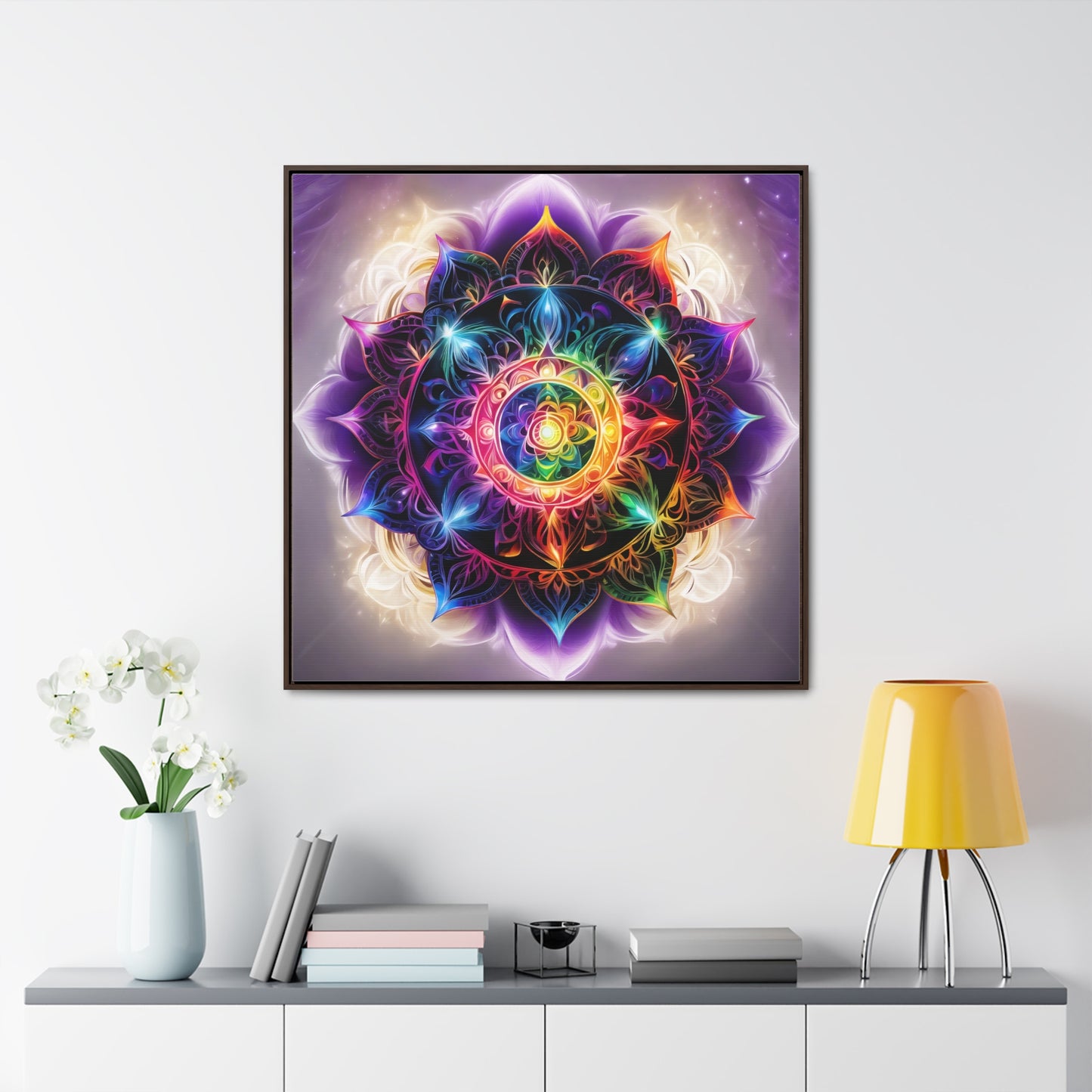 Indigo chakra gallery art, Square Frame