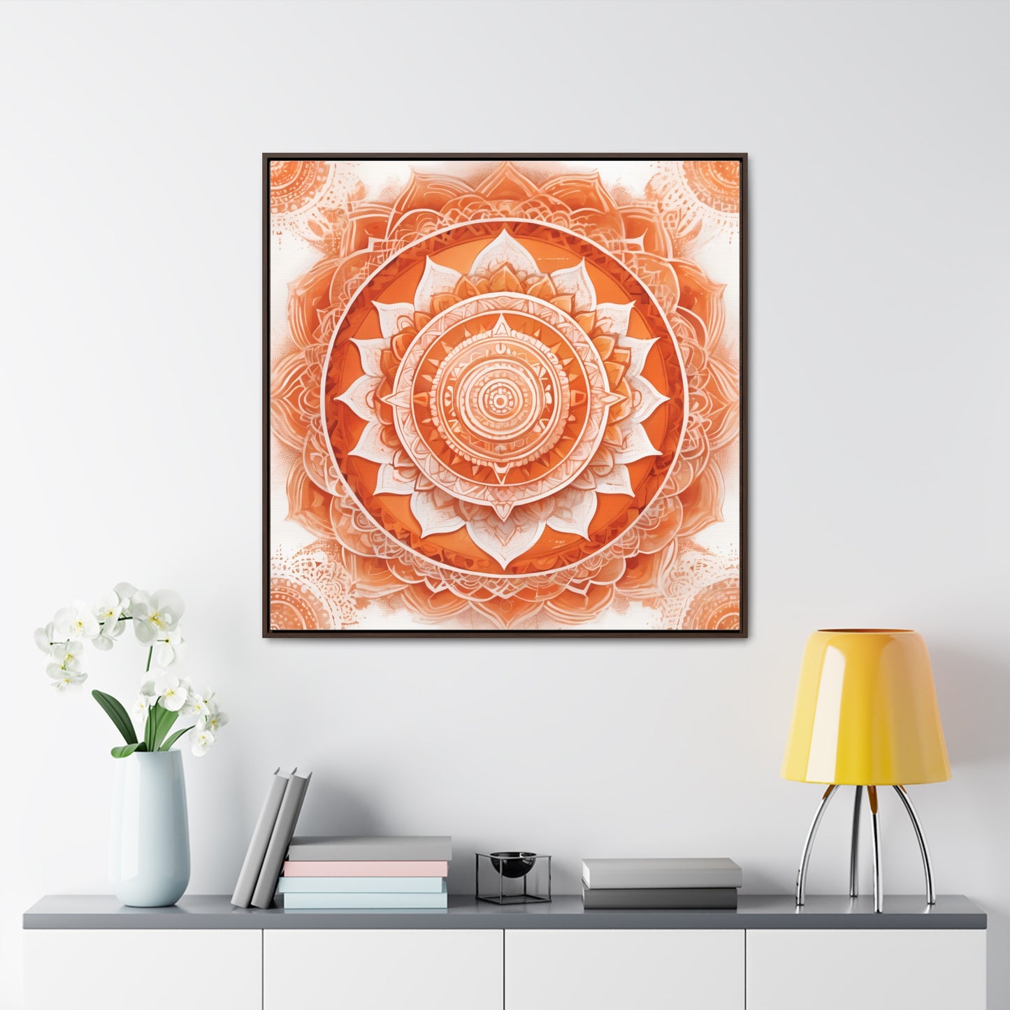 Sacral chakra gallery art, Square Frame