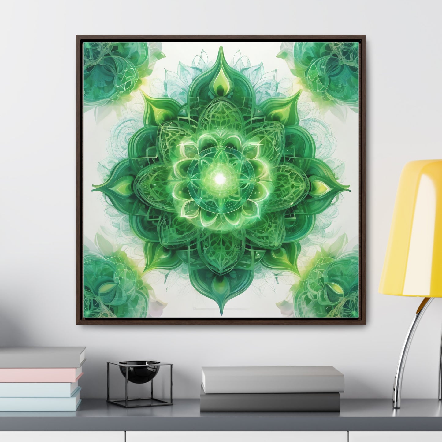 Heart chakra gallery art, Square Frame