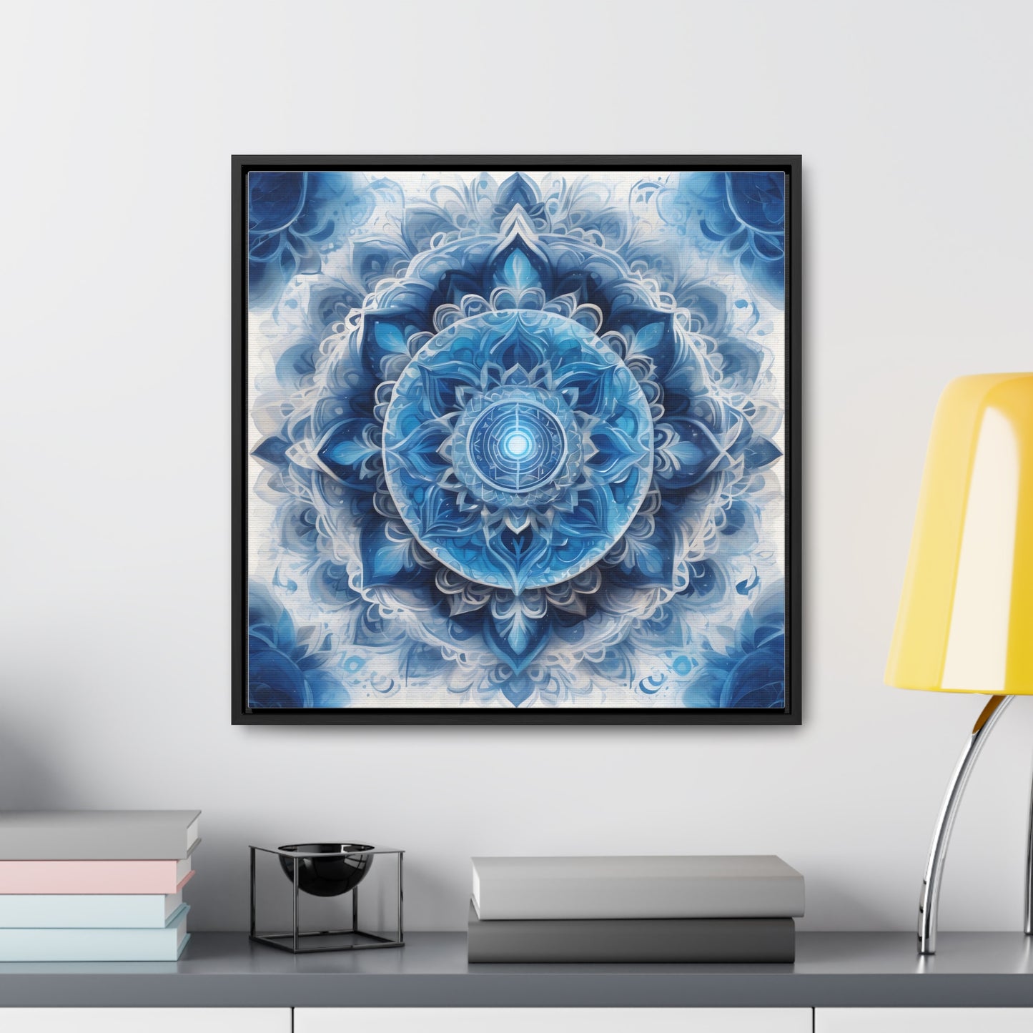 Throat chakra gallery art Square Frame