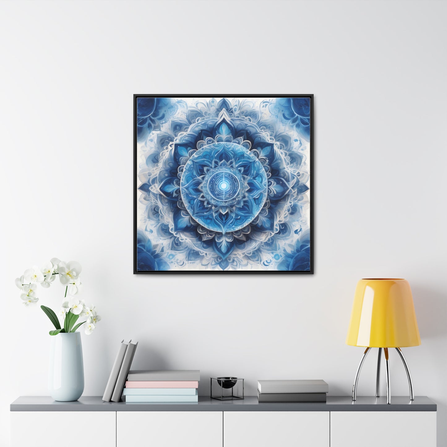 Throat chakra gallery art Square Frame